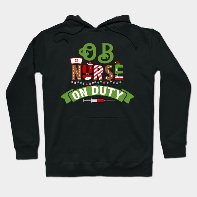 Funny OB Nurse Life Christmas Pun Quote Hilarious Joke Idea Hoodie by HomeCoquette